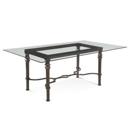 BASSETT MIROR CO INC Bassett Mirror 0938EC 0.37 in. Old World Lido Rectangle Dining Table In Burnished - Tabletop Only 0938EC